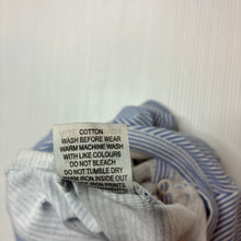 Load image into Gallery viewer, Unisex Marquise, striped cotton romper, EUC, size 0,