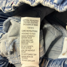 Load image into Gallery viewer, Boys Dymples, blue stretch denim jogger pants, elasticated, NEW, size 0,