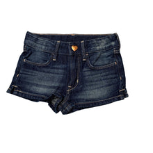 Load image into Gallery viewer, Girls H&amp;M, blue denim shorts, adjustable, EUC, size 3,