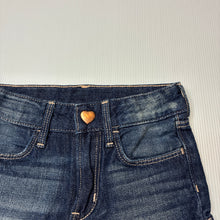 Load image into Gallery viewer, Girls H&amp;M, blue denim shorts, adjustable, EUC, size 3,