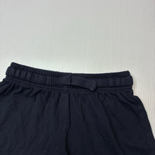 Load image into Gallery viewer, Unisex KID, navy cotton shorts, elasticated, GUC, size 2,