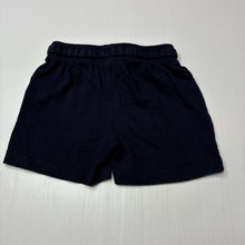 Load image into Gallery viewer, Unisex KID, navy cotton shorts, elasticated, GUC, size 2,