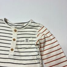 Load image into Gallery viewer, Boys M&amp;S, cotton long sleeve henley bodysuit, GUC, size 0,