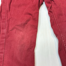 Load image into Gallery viewer, Boys H&amp;M, burgundy cotton chino pants, adjustable, FUC, size 2,