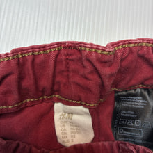 Load image into Gallery viewer, Boys H&amp;M, burgundy cotton chino pants, adjustable, FUC, size 2,