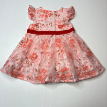 Load image into Gallery viewer, Girls Origami, cotton lined floral tulle dress, EUC, size 00, L: 38cm