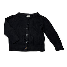 Load image into Gallery viewer, Girls H+T, black cotton knit cardigan, GUC, size 1,
