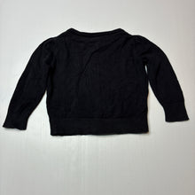 Load image into Gallery viewer, Girls H+T, black cotton knit cardigan, GUC, size 1,