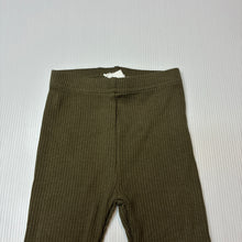 Load image into Gallery viewer, Unisex Jamie Kay, stretch organic cotton ribbed leggings, elasticated, EUC, size 00,