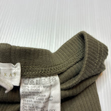 Load image into Gallery viewer, Unisex Jamie Kay, stretch organic cotton ribbed leggings, elasticated, EUC, size 00,