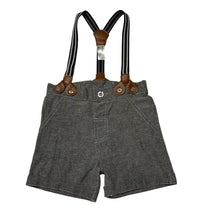 Load image into Gallery viewer, Boys Baby Baby, cotton blend suspender shorts, EUC, size 1,