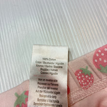 Load image into Gallery viewer, Girls cotton, leggings / bottoms, elasticated, strawberries, GUC, size 000,