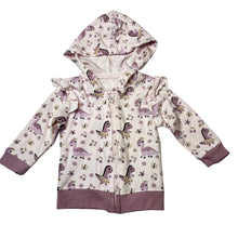 Load image into Gallery viewer, Girls Neo Nate, lightweight zip hoodie sweater, dinosaurs, EUC, size 00,