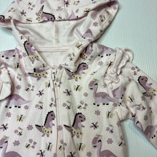 Load image into Gallery viewer, Girls Neo Nate, lightweight zip hoodie sweater, dinosaurs, EUC, size 00,