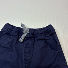 Load image into Gallery viewer, Boys Dymples, navy stretch cotton shorts, elasticated, EUC, size 0,