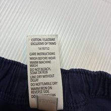 Load image into Gallery viewer, Boys Dymples, navy stretch cotton shorts, elasticated, EUC, size 0,