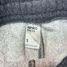 Load image into Gallery viewer, Unisex Anko, cotton blend fleece lined track pants, elasticated, GUC, size 1,