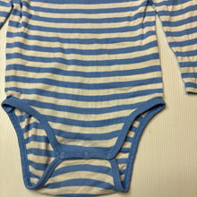 Load image into Gallery viewer, Unisex H&amp;M, striped organic cotton long sleeve bodysuit, FUC, size 2,