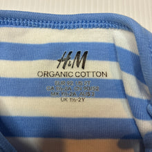 Load image into Gallery viewer, Unisex H&amp;M, striped organic cotton long sleeve bodysuit, FUC, size 2,