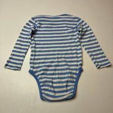 Load image into Gallery viewer, Unisex H&amp;M, striped organic cotton long sleeve bodysuit, FUC, size 2,