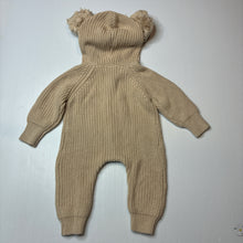 Load image into Gallery viewer, Unisex Amber &amp; Noah, knit cotton hooded romper, Sonny, EUC, size 000,