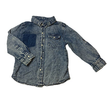 Load image into Gallery viewer, Boys Cotton On, blue denim long sleeve shirt, GUC, size 2,