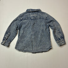 Load image into Gallery viewer, Boys Cotton On, blue denim long sleeve shirt, GUC, size 2,