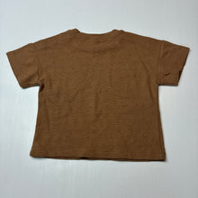 Load image into Gallery viewer, Boys Anko, brown cotton blend ribbed t-shirt, EUC, size 1,