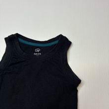 Load image into Gallery viewer, Unisex Favourites, black organic cotton tank top, GUC, size 2,