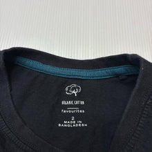 Load image into Gallery viewer, Unisex Favourites, black organic cotton tank top, GUC, size 2,