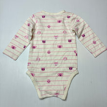 Load image into Gallery viewer, Girls Sprout, stretch organic cotton long sleeve bodysuit, GUC, size 00,