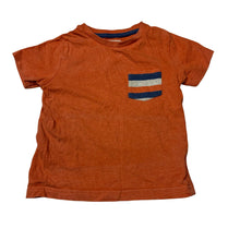 Load image into Gallery viewer, Boys Mothercare, orange marle cotton t-shirt, wash fade, FUC, size 2-3,