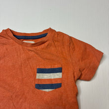 Load image into Gallery viewer, Boys Mothercare, orange marle cotton t-shirt, wash fade, FUC, size 2-3,