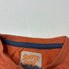 Load image into Gallery viewer, Boys Mothercare, orange marle cotton t-shirt, wash fade, FUC, size 2-3,