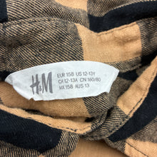 Load image into Gallery viewer, Boys H&amp;M, checked cotton long sleeve shirt, EUC, size 13,