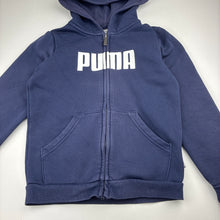 Load image into Gallery viewer, Unisex PUMA, fleece lined zip hoodie sweater, wash fade, FUC, size 7-8,