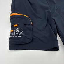 Load image into Gallery viewer, Boys FILA, white line lightweight shorts, elasticated, EUC, size 10,