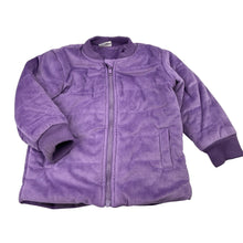 Load image into Gallery viewer, Girls Milky, purple velour padded jacket, FUC, size 2,