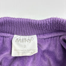 Load image into Gallery viewer, Girls Milky, purple velour padded jacket, FUC, size 2,