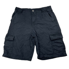 Load image into Gallery viewer, Boys Anko, black cotton cargo shorts, adjustable, GUC, size 12,