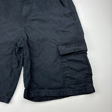Load image into Gallery viewer, Boys Anko, black cotton cargo shorts, adjustable, GUC, size 12,