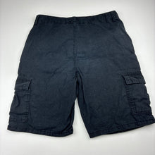 Load image into Gallery viewer, Boys Anko, black cotton cargo shorts, adjustable, GUC, size 12,
