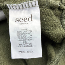 Load image into Gallery viewer, Boys Seed, khaki cotton hoodie sweater, wash fade, FUC, size 5,
