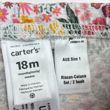 Load image into Gallery viewer, Girls Carter's, floral stretchy leggings, GUC, size 1,