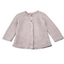 Load image into Gallery viewer, Girls Anko, pink knitted cardigan, marks lower front, FUC, size 1,