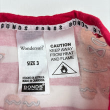 Load image into Gallery viewer, Unisex Bonds, zip wondersuit / zippy / romper, Christmas, FUC, size 3,