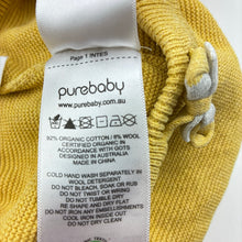 Load image into Gallery viewer, Unisex purebaby, organic cotton / wool knit pants / bottoms, GUC, size 2,