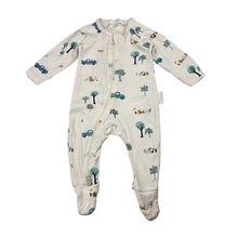 Load image into Gallery viewer, Unisex purebaby, organic cotton zip coverall / romper, FUC, size 0000,