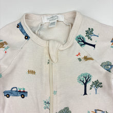 Load image into Gallery viewer, Unisex purebaby, organic cotton zip coverall / romper, FUC, size 0000,
