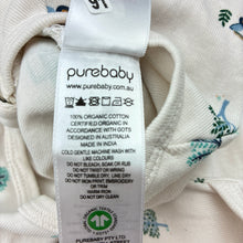 Load image into Gallery viewer, Unisex purebaby, organic cotton zip coverall / romper, FUC, size 0000,